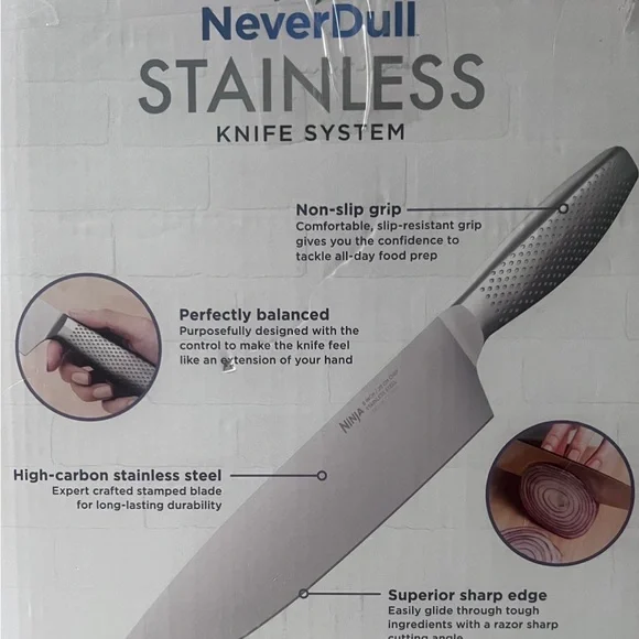 NEW!! Ninja NeverDull Stainless Steel knife system - Picture 2 of 4